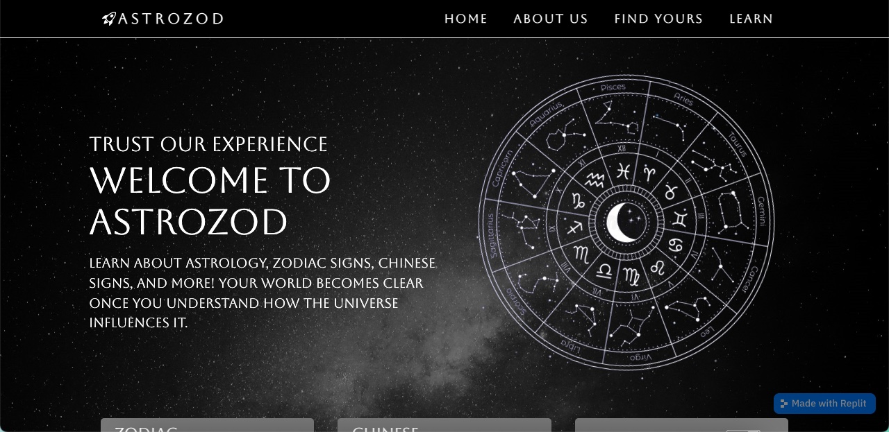 AstroZod - a website by Marwa